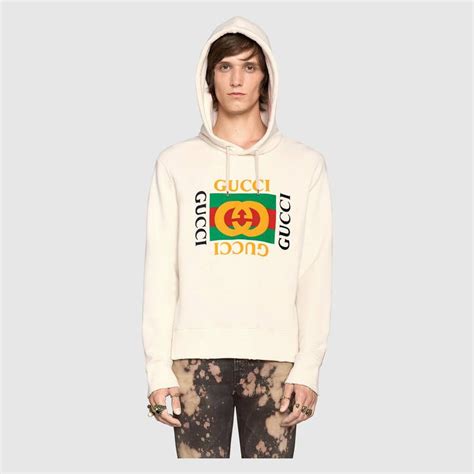 gucci mens sweatshirts|oversize sweatshirt with Gucci print.